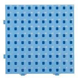 Connect-a-Cube - Baseplate for 2cm Cubes - Light Blue & Printed Number