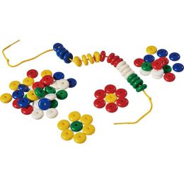 Beads - Threading Abacus 2.5cm (5col, 100pc, 3lace) plastic