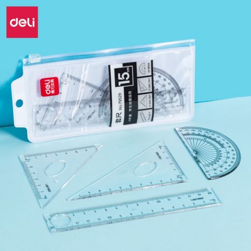 Ruler Set 4 pcs Set Ruler:15cm - Deli