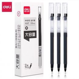 Pen - Gel - Black - Needle Tip 0.5mm (1pc) - Deli