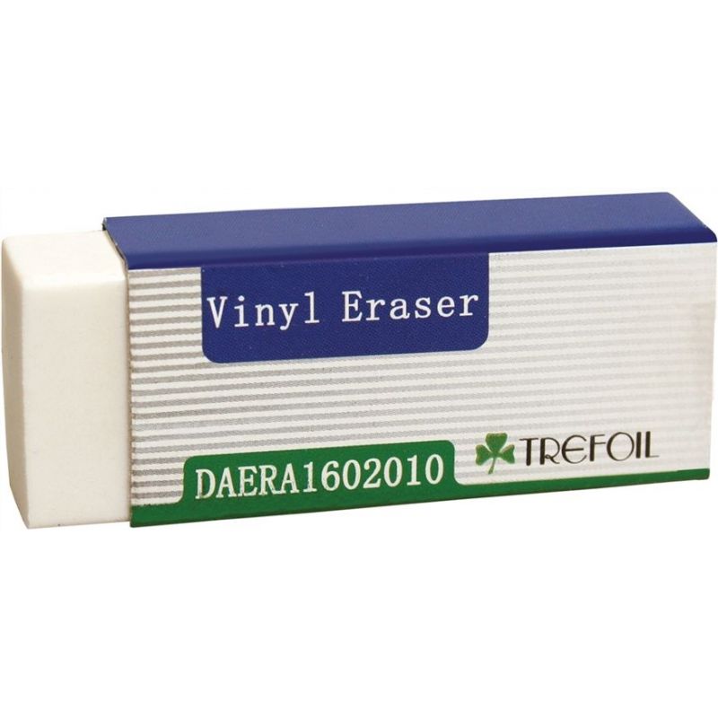 Eraser White Plastic (60x20x10mm) - 12pc