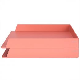 File Paper Tray (2pc Set) - Light Red - Nusign Deli