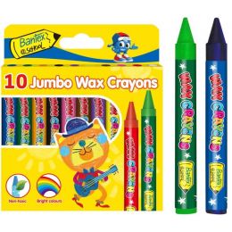 Wax Crayons - 11mm (10pc) Jumbo @School - Bantex