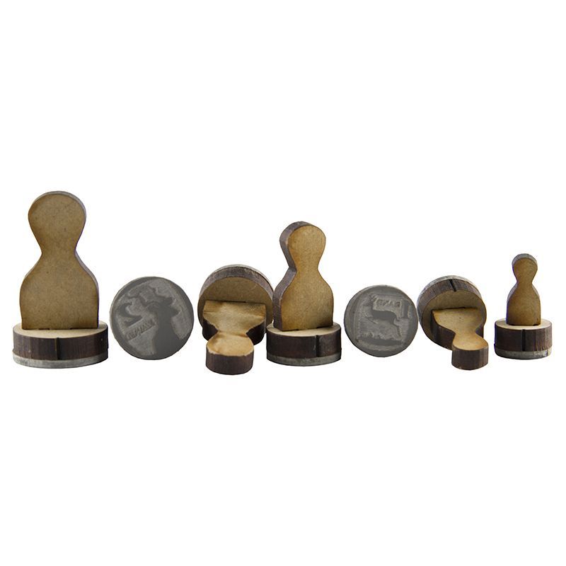 Rubber Stamps - Money Coins (6pc)