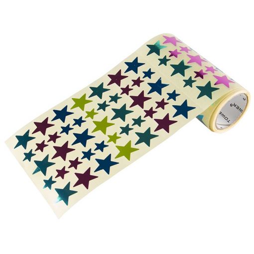 Stickers - Stars Assorted Metallic - (1075pc) Roll