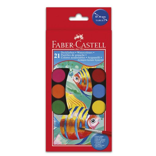 Paint Watercolour Set - 21 Tabs 30mm (FaberCastell)