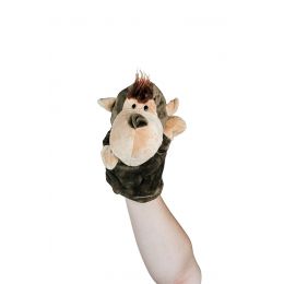 Hand Puppet Open Mouth Stuffed - Monkey