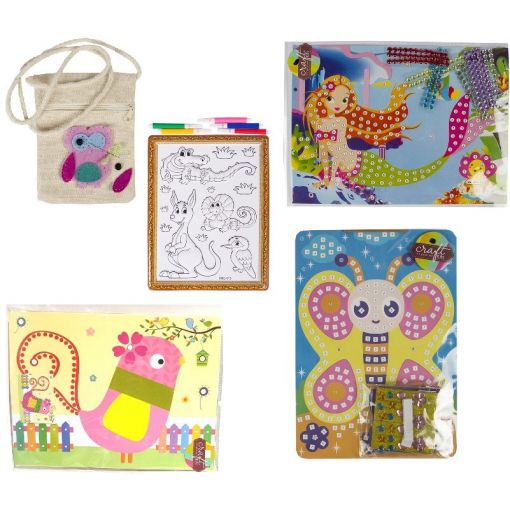 Busy Bag - Mini Arts & Crafts Set GIRL (4-6 Years) Assorted Designs