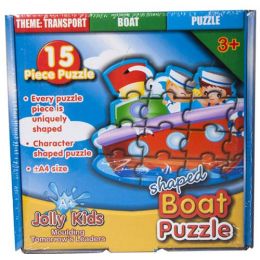 CardBoard Shaped Puzzle Transport (15pc) - choose theme