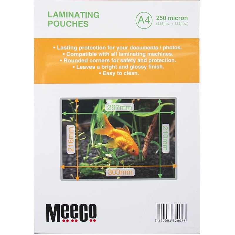 Laminating Pouches A4 - 250 micron (100pc)