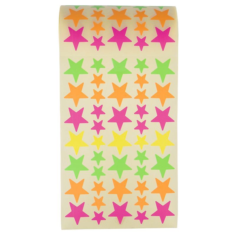 Stickers - Stars Fluorescent - 23mm (1075pc) Roll