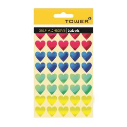 Stickers - Hearts - Metallic Colours (160pc)