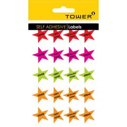 Stickers - Teachers Stars - 27mm (100pc) - Mixed Colours