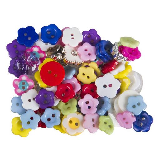 Buttons Flowers (12g) - Small (Assorted)