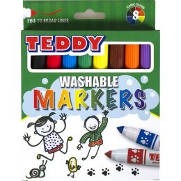 Washable Markers (8pc) Jumbo - Teddy