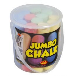 Chalk - Jumbo (12pc) - Coloured - In Tub