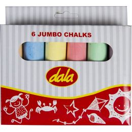 Chalk - Jumbo (6pc) - Coloured - In Box