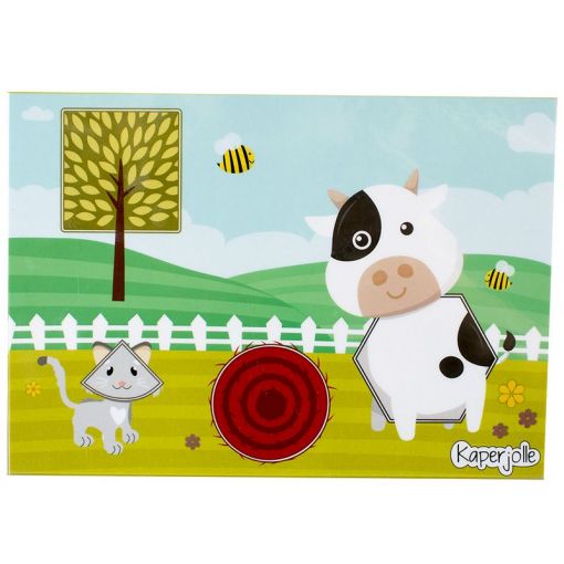 Dough Cards Set (A5) - Geo Shapes - Farm (5pc) +  Dough Cutters