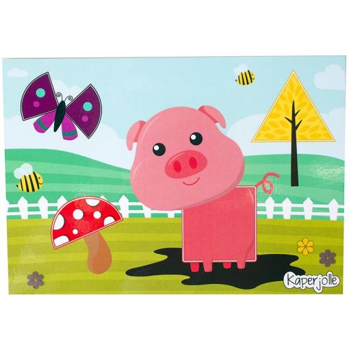 Dough Cards Set (A5) - Geo Shapes - Farm (5pc) +  Dough Cutters