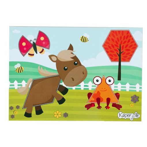Dough Cards Set (A5) - Geo Shapes - Farm (5pc) +  Dough Cutters
