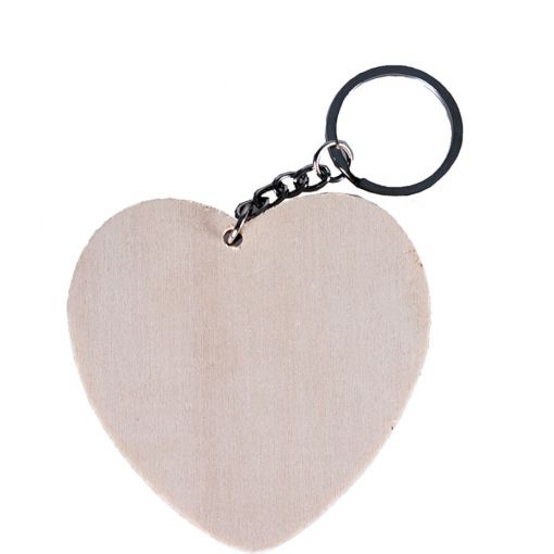 Keyring - Wooden Heart (Single)