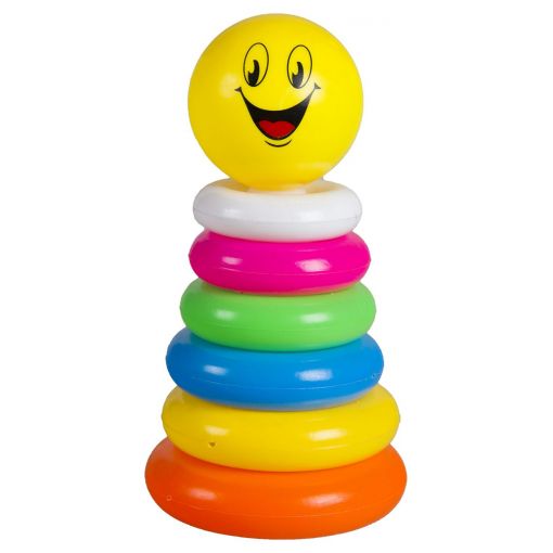 Stacking Rings (5pc) with Duck/Smiley Face (Assorted)