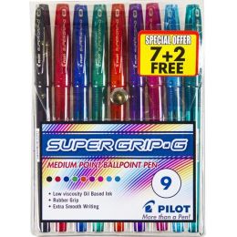 Pens - Super Grip G - Medium Point (Wallet of 9) - Pilot