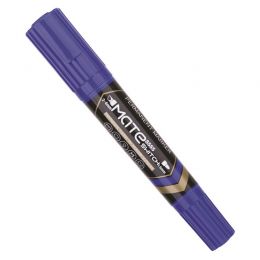 Permanent Marker - Dual Tip Bullet and Chisel (1pc) - Blue - Deli