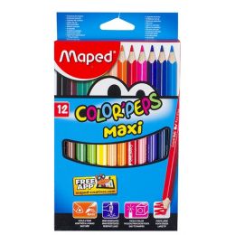 Colour Pencils - Triangular 9.5mm (12pc) Maxi Color'Peps - Maped
