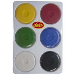Tempera Blocks in Tray - Large (57mm) - 6 Primary Colours