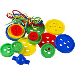 Buttons Plastic - Bright Sized 1-5 in Bag (100pc)