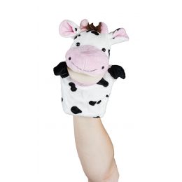 Hand Puppet Open Mouth Stuffed - Cow
