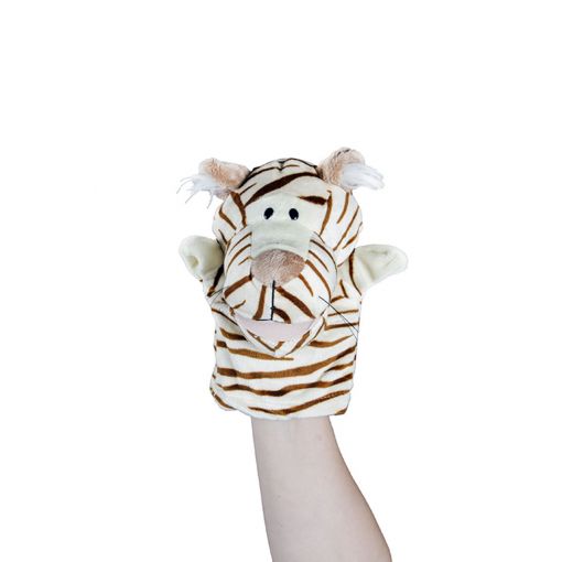 Hand Puppet Open Mouth Stuffed - Tiger