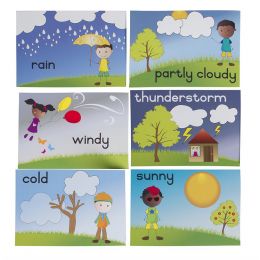 Flash Cards - Weather Cards With Words (7pc) A6