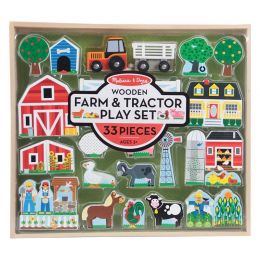 Wooden Farm and Tractor Play Set