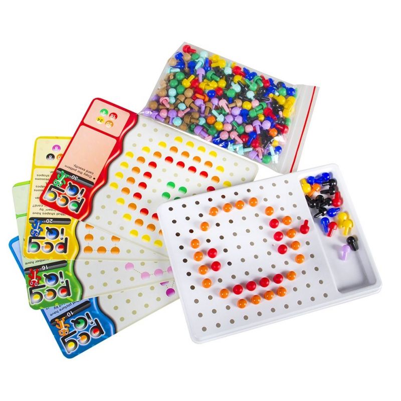 peg iq pegboard set kids fine motor skills satoytrade