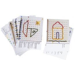 Pegboard Pattern Cards - (16pc) 4 Colour
