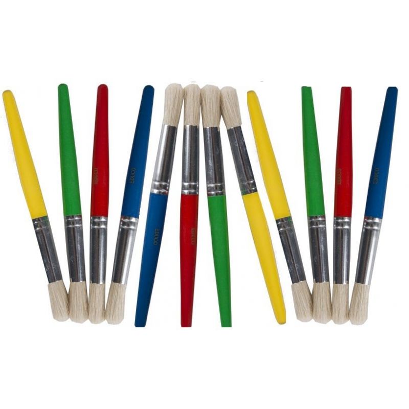 Brushes Coloured - Round Maxi 12 (12pc)