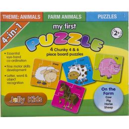 My First 4in1 Puzzle - Farm Animals (4 & 6pc)
