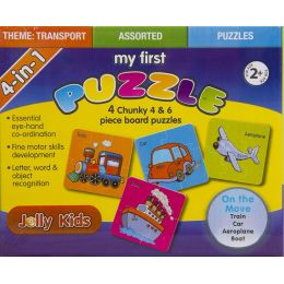 My First 4 in1 Puzzle - Transport (4 & 6 pc)