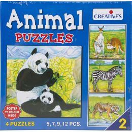 Animal Puzzle 4in1 - Wild nr2 (5 7 9 12pc) - cardboard