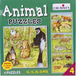 Animal Puzzle 4in1 - Wild nr4 (10 15 20 25pc) - cardboard