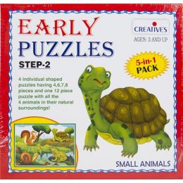 Early Puzzle 5in1 - Small Animals (4 6 7 8 12pc) - Step2