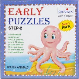 Early Puzzle 5in1 - Water Animals (4 6 7 8 12pc) - Step2
