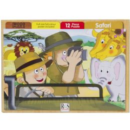 Wood Puzzle - A4 12pc - Safari