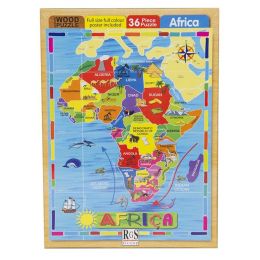 Wood Puzzle - A4 36pc - Map of Africa