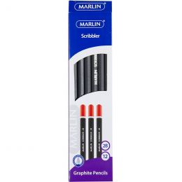 Pencils - 2B (12pc) End Dipped Scribblers - Marlin