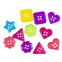 Buttons Plastic - Assorted - Shapes - (~20g)