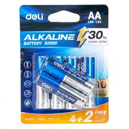 Alkaline Battery - AA 1.5V (6pc) - Deli