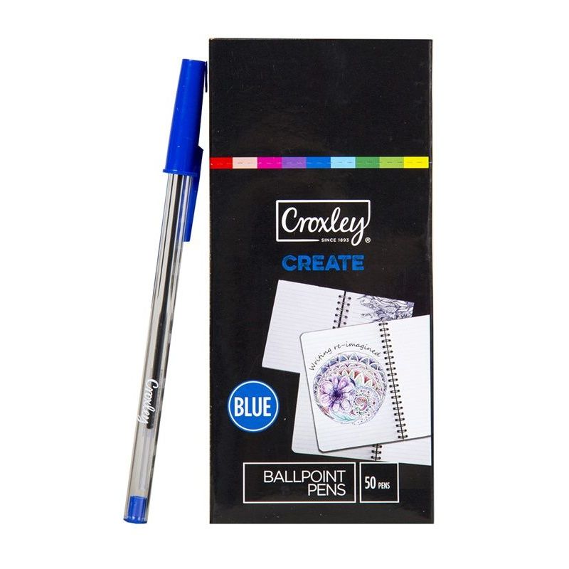 Pens - Ballpoint (50pc) - Croxley - Blue